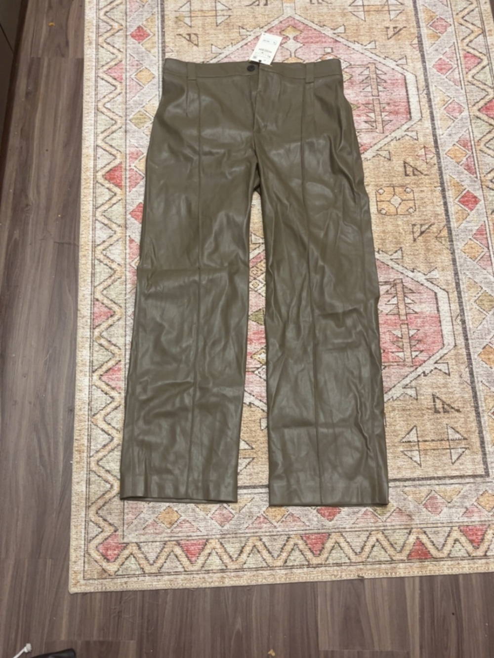 Zara Brown Faux Leather Pants